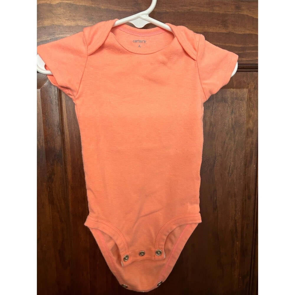 Carters Orange Coral bodysuit -(6Months)